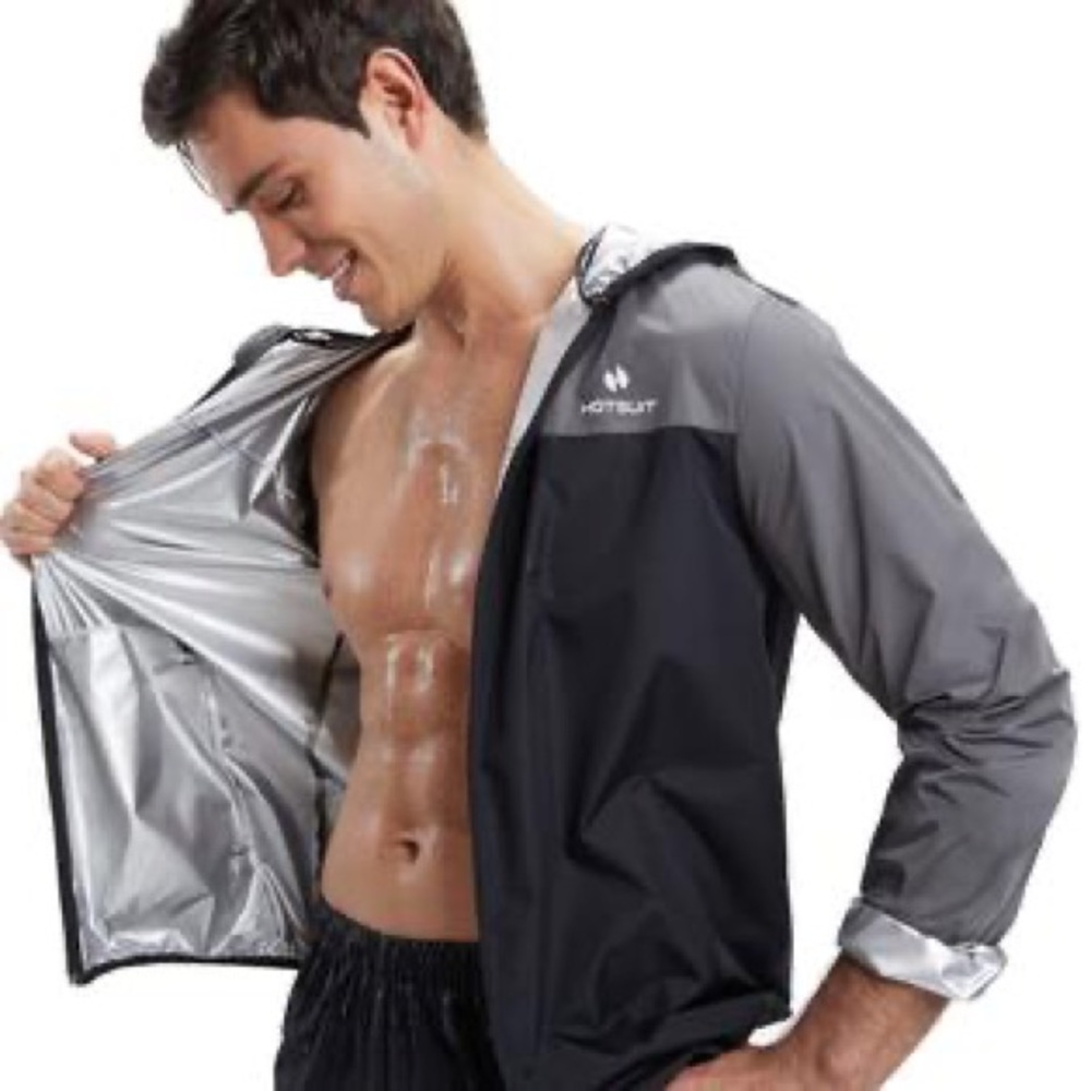 Hotsuit Men's Black and Gray Sauna Jacket